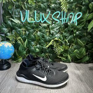 Nike Shoes Womens 7.5 Free RN Flyknit 2018 Running Sneakers Black Low 942837-001